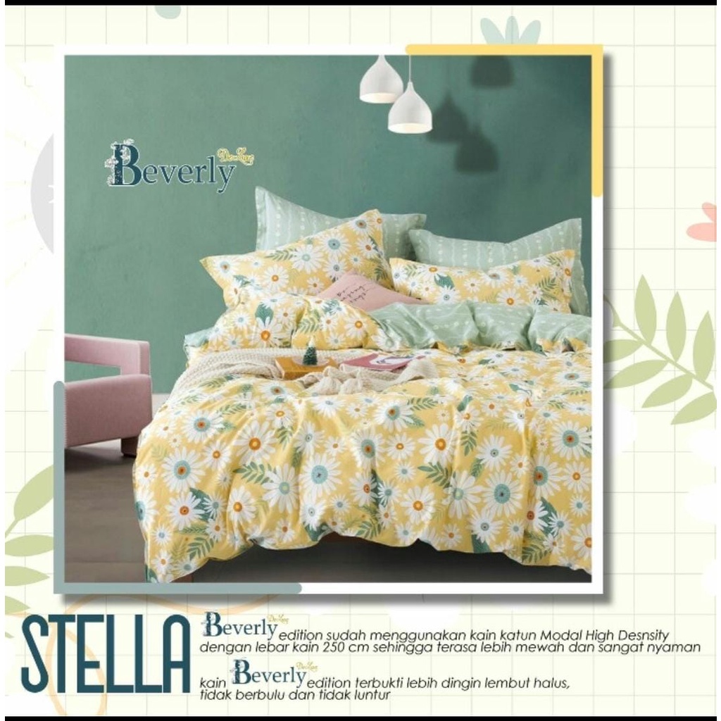 Bed Cover Beverly - Stella | Seprai Bed Cover Katun Motif Bunga