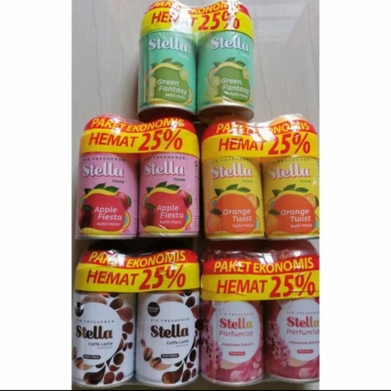 PROMO!!! PAKET HEMAT STELLA REFILL MATIC (BESAR) 225ml/160ml MULTIPACK