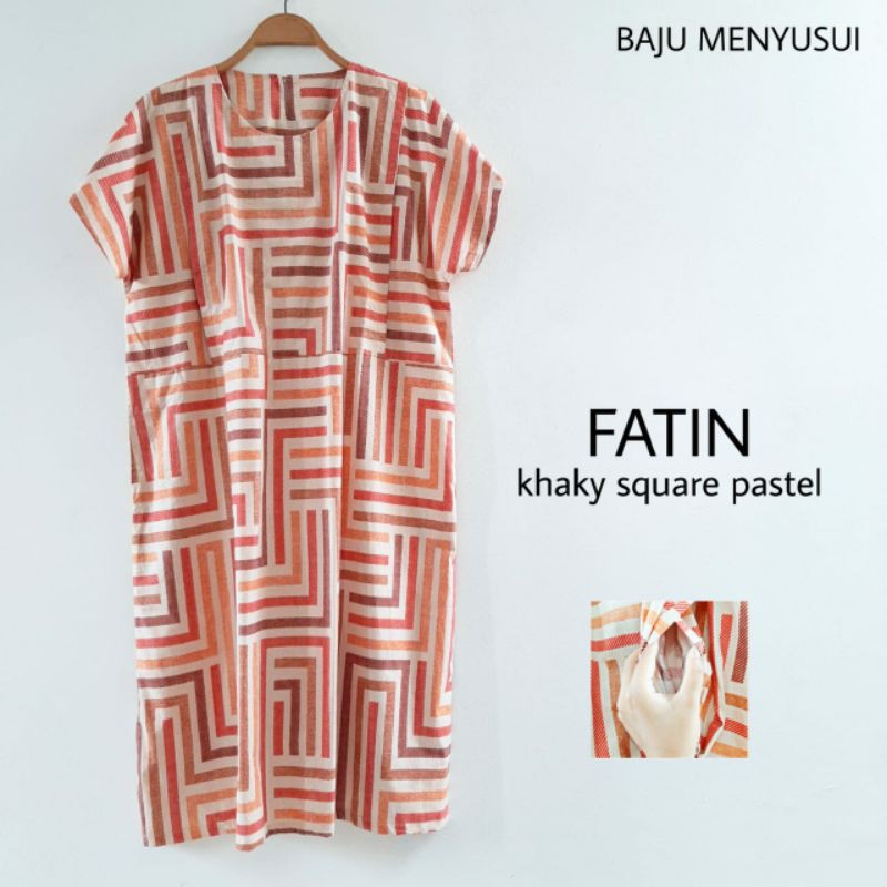 MAMIGAYA Dress Menyusui FATIN Baju Hamil Menyusui Katun