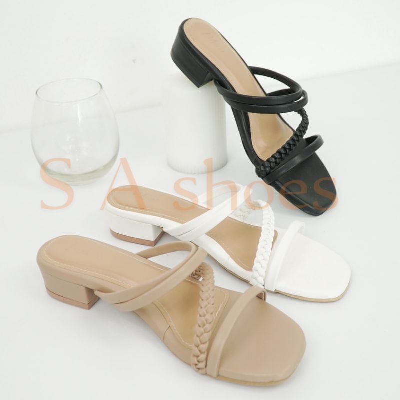 Sandal Wanita Hak Tahu 3cm Soft/Tali kepang SA95 05