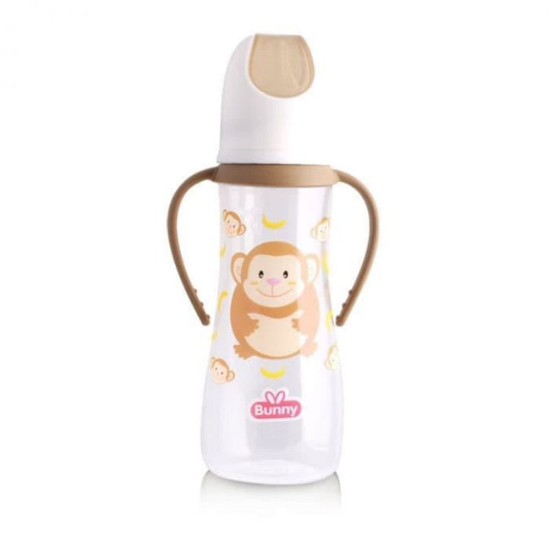 Botol Susu +Pegangan Karakter Bunny BPA Free 250 Ml