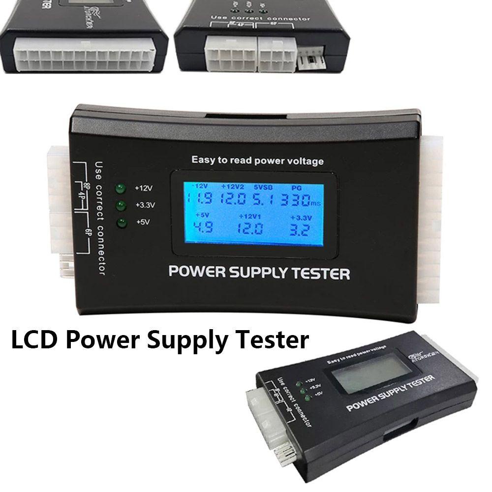 Top Alat Tester Power Supply 20 / 24 Pin Dengan Layar LCD Untuk PC / Komputer