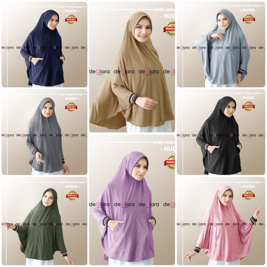 Jilbab Instan Bergo Hugo Sporty Lengan Ori Deqiara-2
