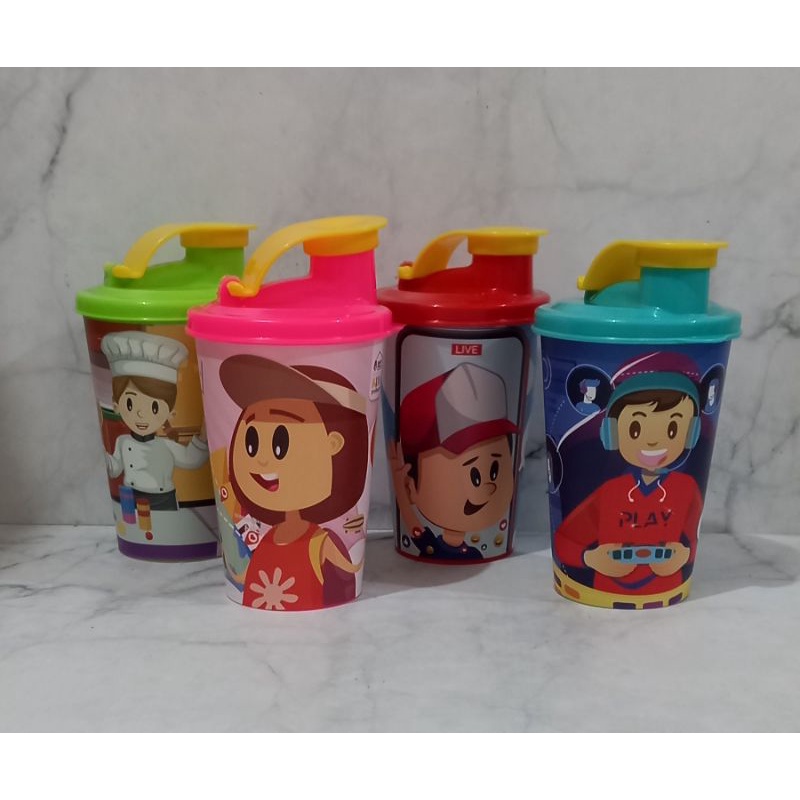 Grosir 1 Lusin ( 12 pc ) Gelas Tutup Tumbler FUN Souvenir Ulang Tahun