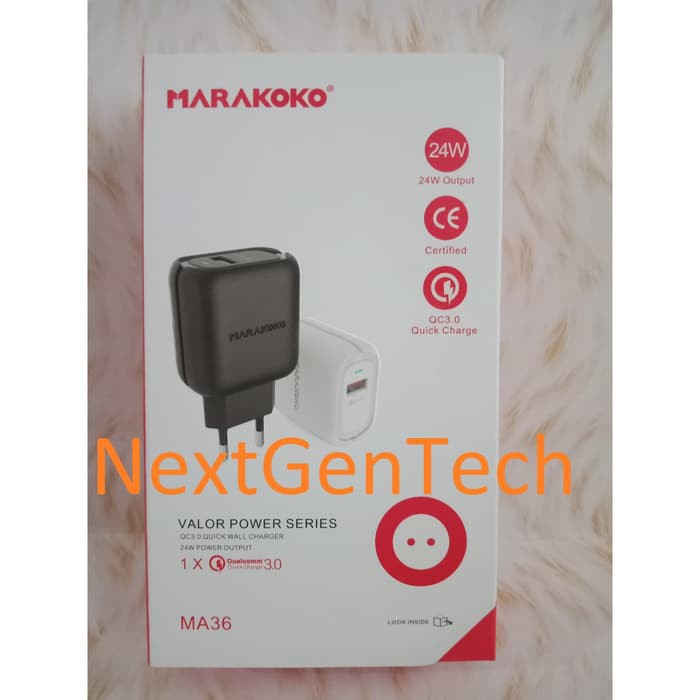 Marakoko Single Port USB Wall Charger 24W 3A MA36