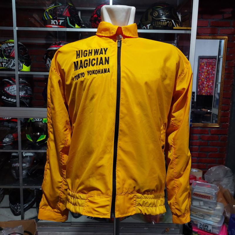 jaket yellow corn vintage jaket bomber yellowcorn border jaket motor