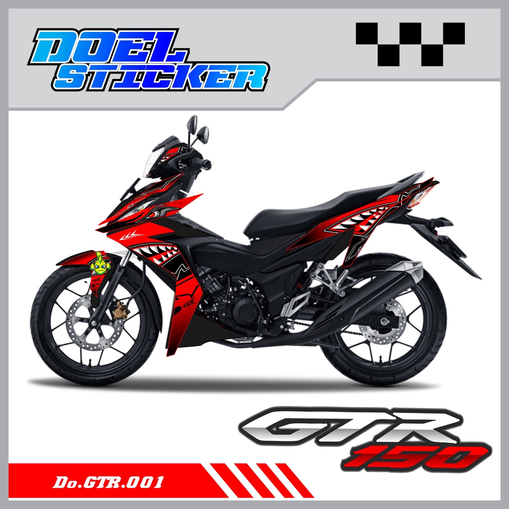 STICKER STRIPING GTR 150 - STICKER STRIPING LIST VARIASI HOLOGRAM , CROME GTR 150 DOEL 001