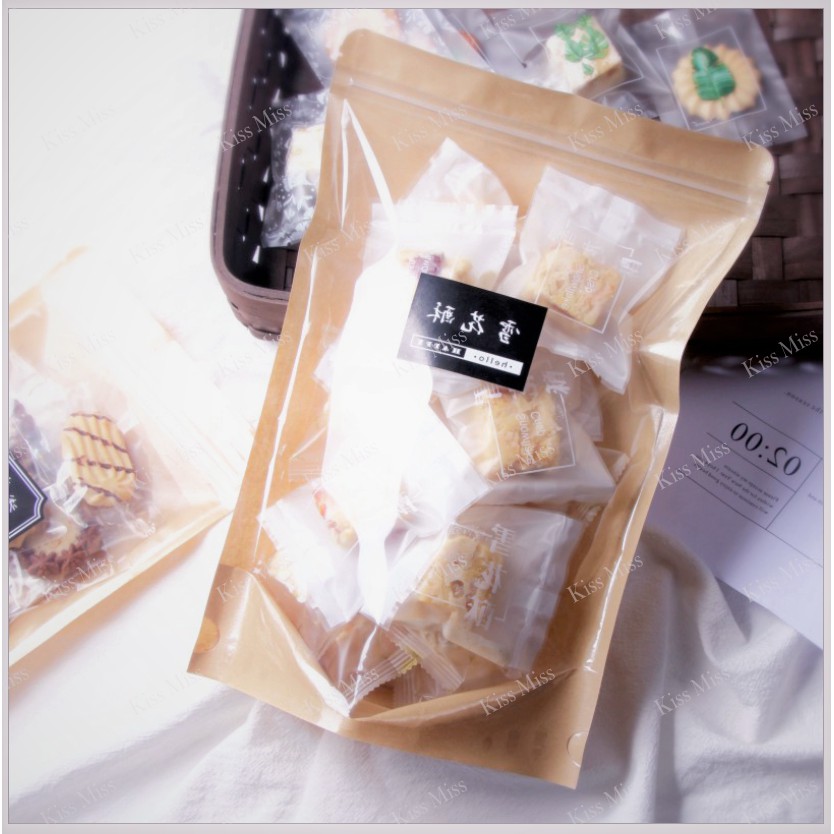 FULL WINDOW CLEAR KRAFT - 30x40cm - standing pouch - ziplock - kemasan keripik - kopi – kerupuk