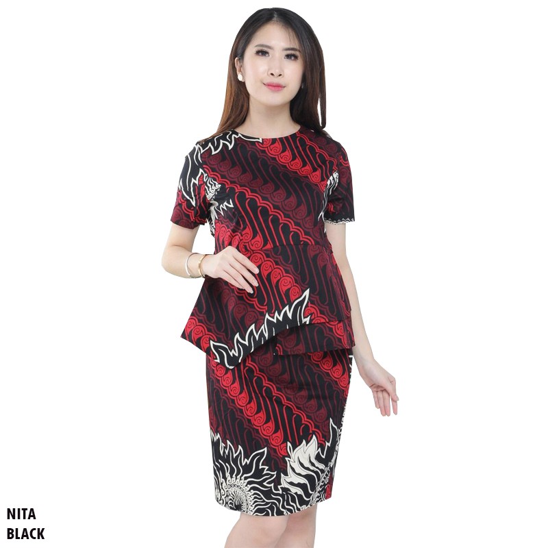 NITA DRESS SETELAN - Dress Batik Wanita Terusan Wanita