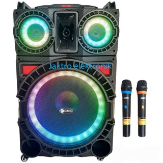 Jual Speaker Bluetooth Karaoke GMC 899K Free 2 Mic Wireless X Bass ...