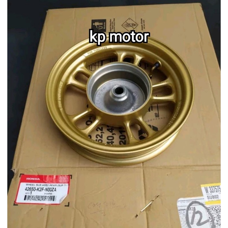 Velg racing belakang new scoopy 2021 ori emas