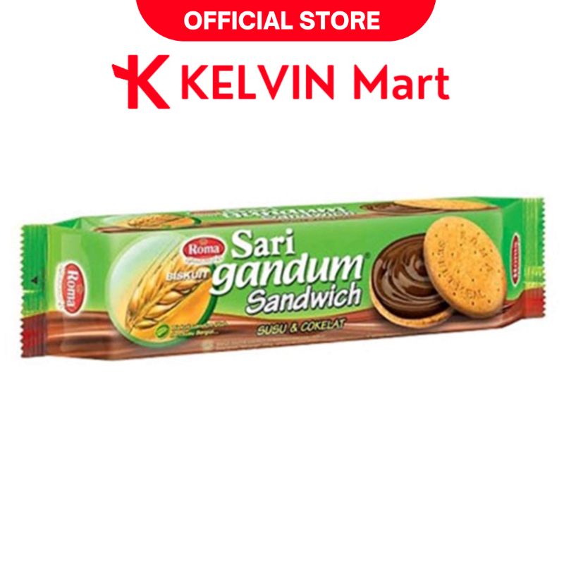 

Roma Sari Gandum Sandwich Susu dan Cokelat pck 115g | KELVIN Mart