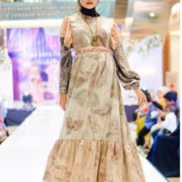 Gamis Ecoprint busana muslimah