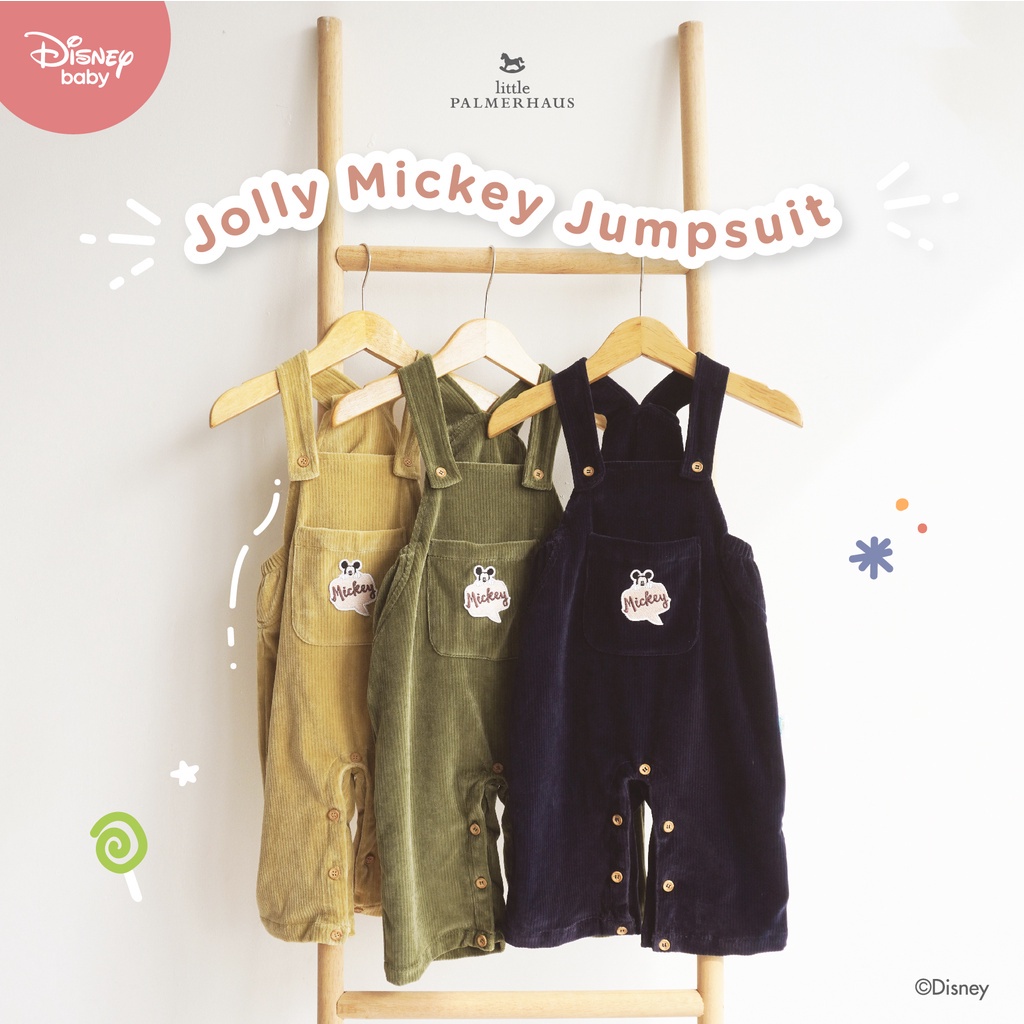 PROMO 7.7 PROMO BAJU LEBARAN LITTLE PALMERHAUS DISNEYJOLLY MICKEY JUMPSUIT BAJU ANAK OVERAL JUMPSUIT ANAK 0 - 3 TAHUN