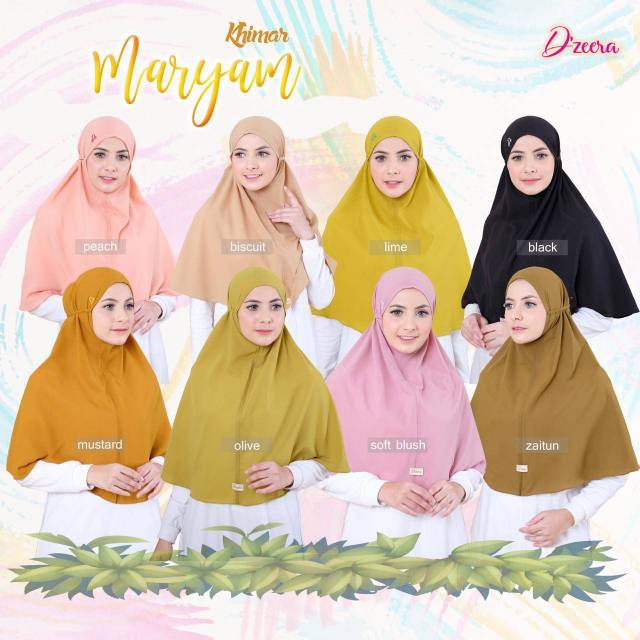 KHIMAR MARYAM BY D'ZEERA KERUDUNG BERGO KHIMAR KEKINIAN
