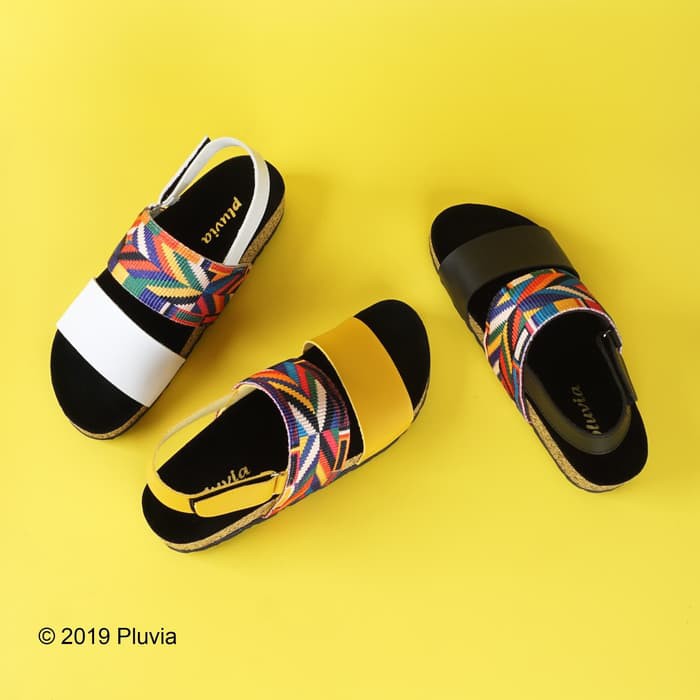 Pluvia     Pluvia - PRAYA Sandal Bohemian Tali Wanita     MOANA Mules Sandal Wanita