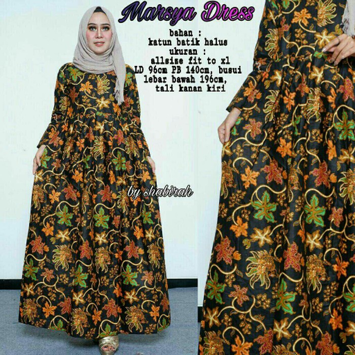 GAMIS BATIK PEKALONGAN MODEL PAYUNG