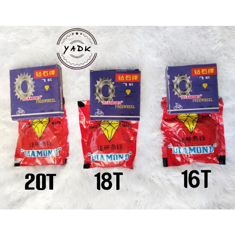 Freewheel Gear Gir Belakang Sepeda BMX Mini Single Speed 16T 18T 20T Diamond