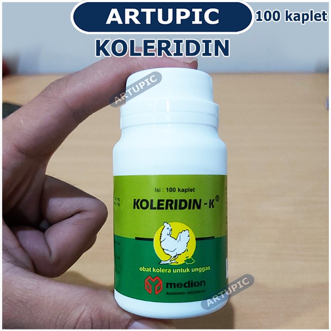 Koleridin Kaplet Koleridin-K 100 Obat CRD sakit mencret hijau putih Ayam Unggas Burung Diare Kolera