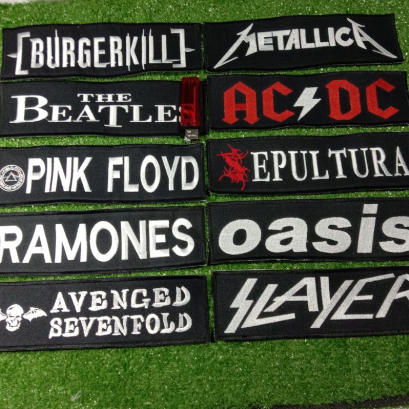 Patch Bordir Tulisan Ukuran Sedang/Emblem Tempelan Punggung Besar
