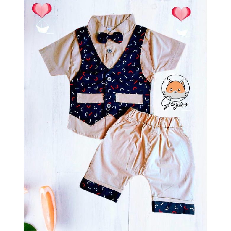 GENJIRO_STORE.ID/SETELAN ANAK LAKI LAKI/SETELAN ROMPI/CELANA JOGER/MOTIF ABSTRAKI/UNTUK/3BLN SAMPAI 4THN/COD