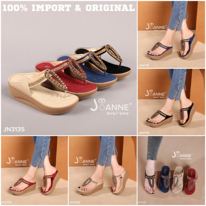 RESTOCK!! [ORIGINAL] JOANNE Wedges Sandals Sepatu Wanita #JN3135