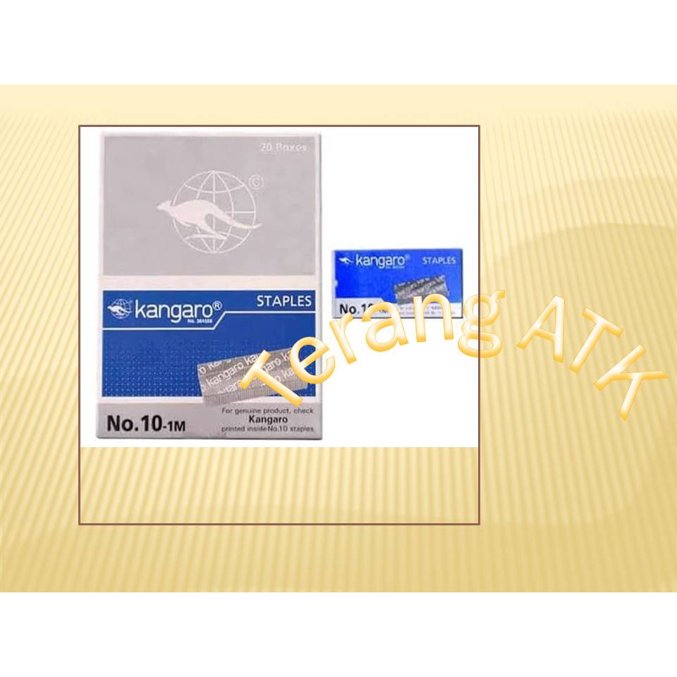 

Isi staples Kecil Merek Kangoro No. 10 [isi 20 box]