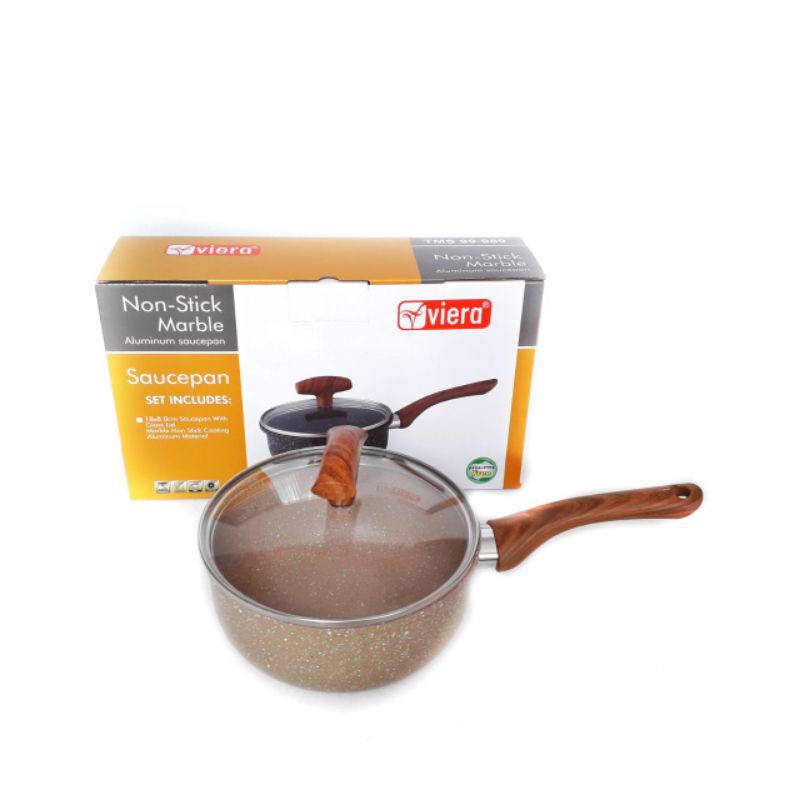 Viera Saucepan Marble Alumunium Lid 18cm