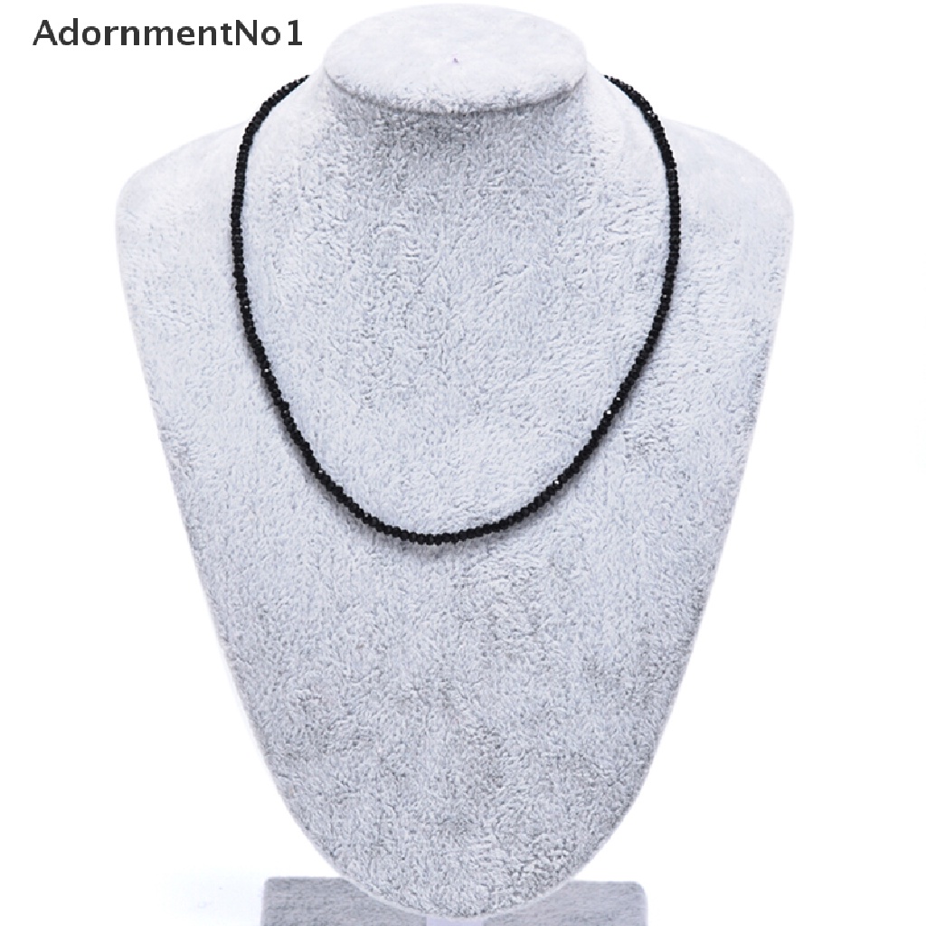 (AdornmentNo1) Kalung Choker Kristal Hitam Untuk Wanita