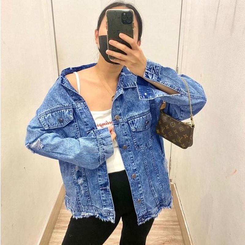 Casha - Zfs Ootd Wanita Jacket Dias / Naysila Oversize Jacket / Jaket Wanita / Jaket Jeans / Jaket D