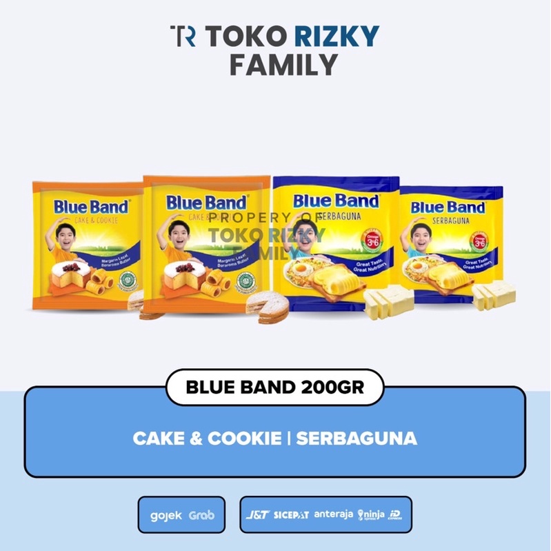 TOKO RIZKY - Blue Band Margarin Serbaguna 200gr | Blue Band Cake & Cookie 200gr | Margarin olesan ro