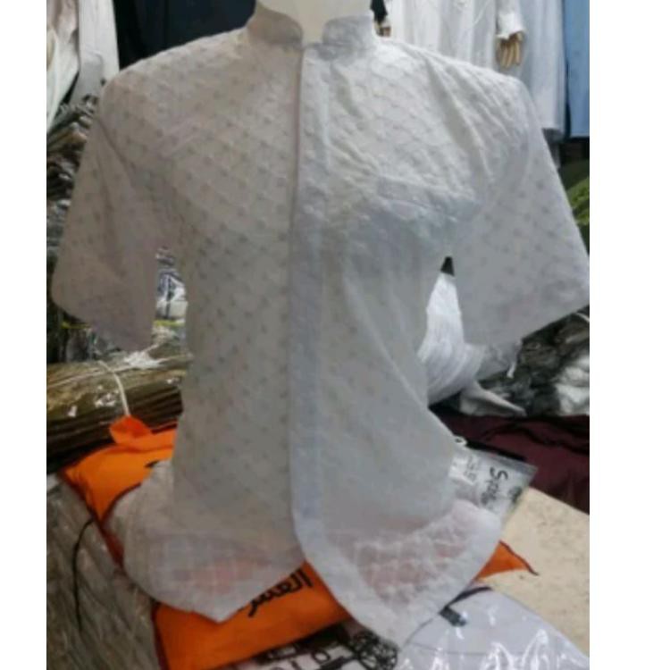 ❈ Baju Koko Putih, Bahan Katun Bordir, Lengan Pendek by MB ( Muthia Butiq ). ♤