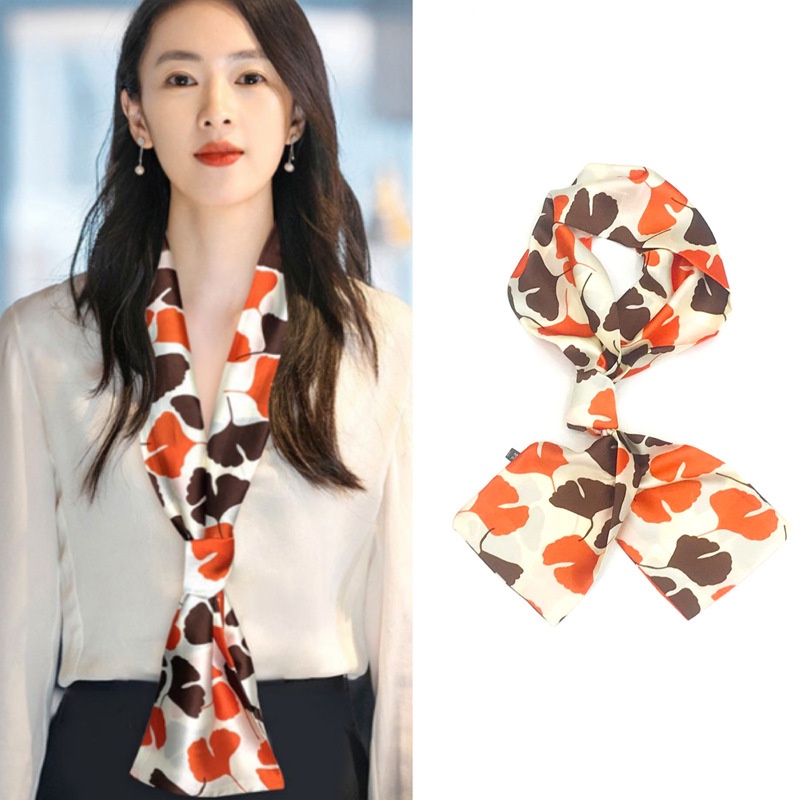 15x145 cm syal sutra wanita pita korea fashion aksesoris rambut diikat tas syal kecil