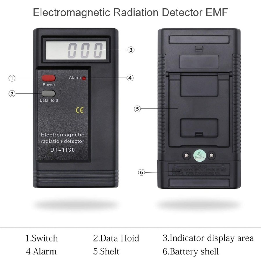 Electromagnetic Radiation Detector Deteksi Radiasi EMF Meter Dosimeter