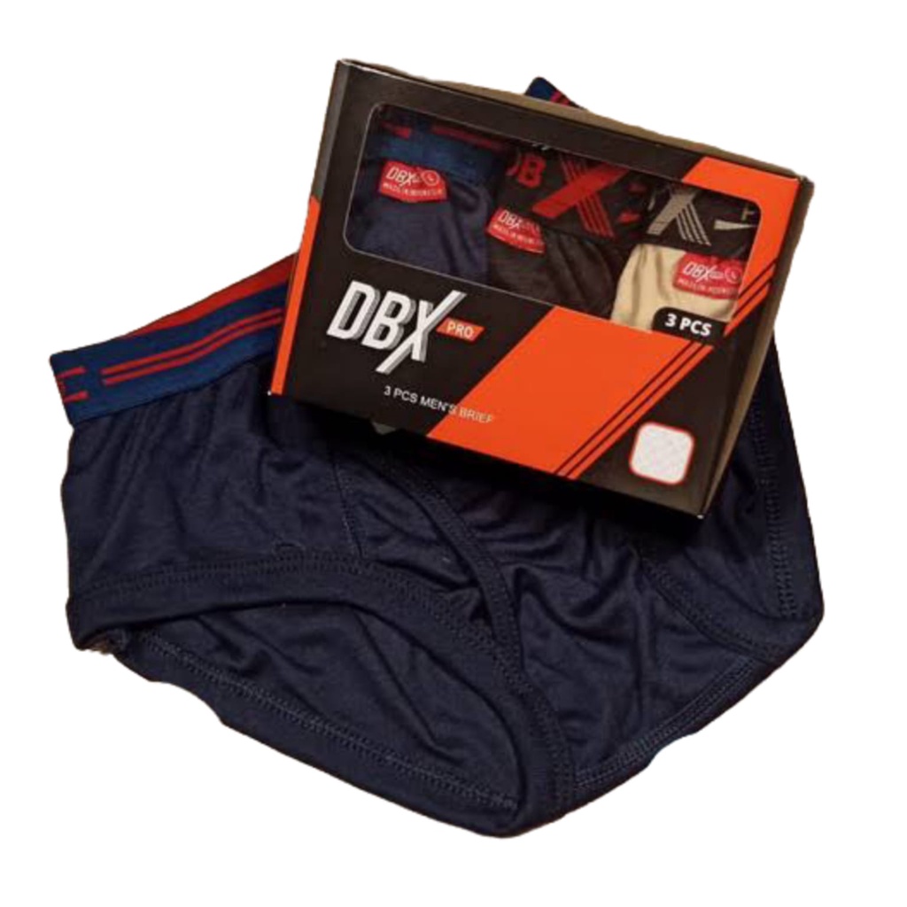 3 Pcs Celana Dalam Pria Dewasa DBX Pro - 3 Pcs Celana Dalam DBX Karet Pinggang Boxer Kemasan Kotak