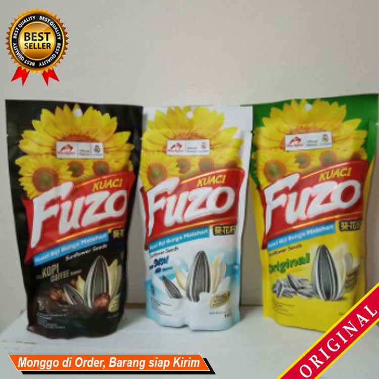 

Jajanan Lebaran Camilan keluarga Sajian bekal menyenangkan Kuaci Sunflowers Seeds FUZO 150g