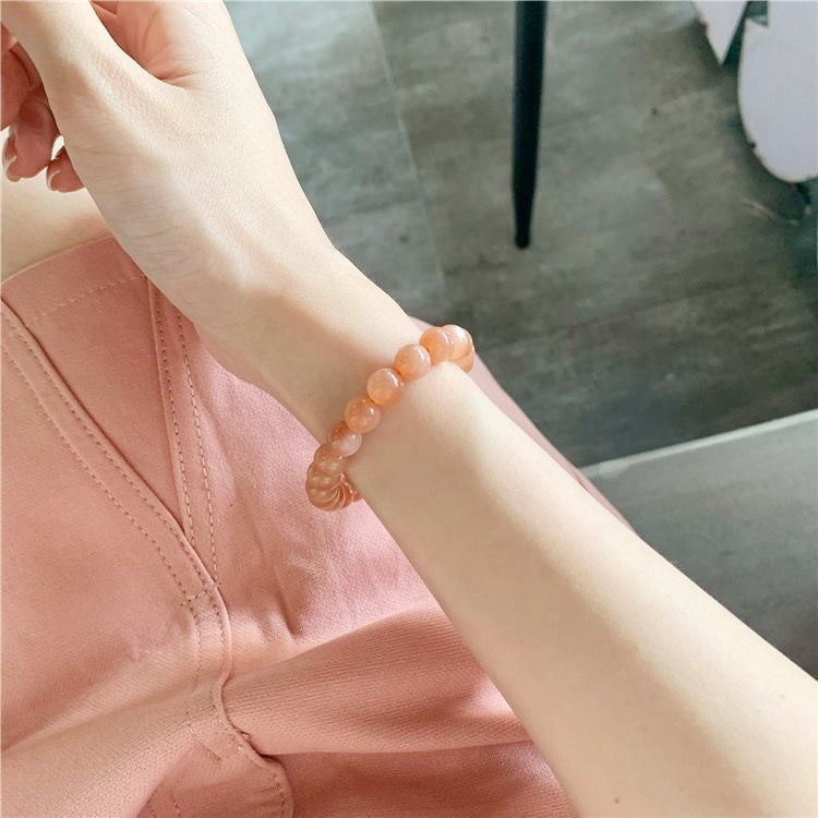 Gelang Tangan Manik-Manik Kristal Strawberry Warna Pink Untuk Wanita