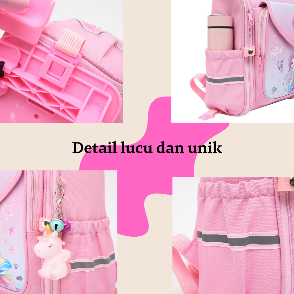 [MTOYS]  TAS SEKOLAH RANSEL ANAK CEWEK MOTIF PUTRI DUYUNNG LUCU UNIK CUTE IMPORT PREMIUM M0182