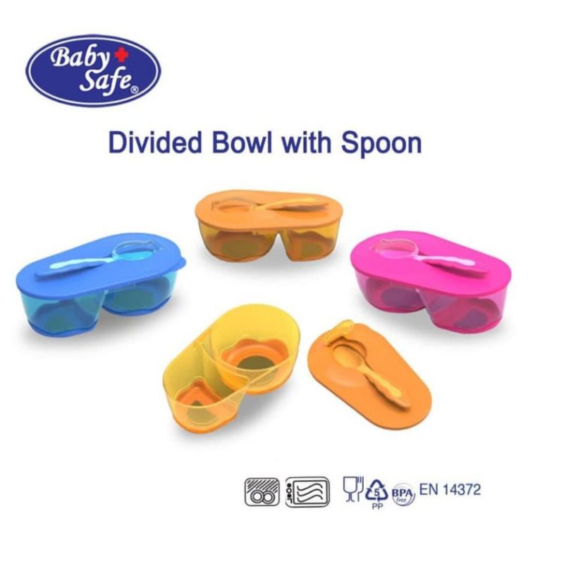 BABY SAFE DIVIDED BOWL W/ SPOON AP010