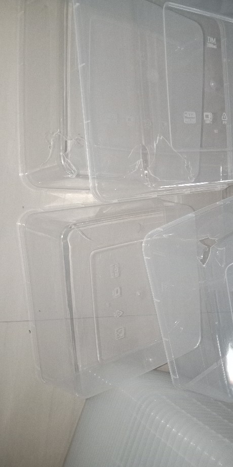 Isi25pcs 2.000ml Besar Thinwall Box Kotak Toples Bekal Makan Plastik Tahan Panas Microwave 2000ml