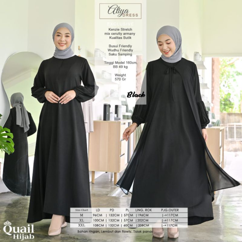 DRESS / GAMIS KENZIE STRETCH MIX OUTER CERUTI ATIYA DRESS BY QUAIL