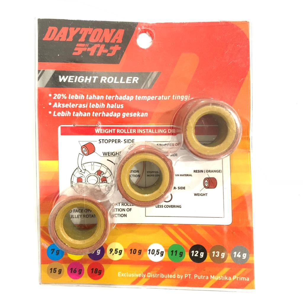 ROLLER DAYTONA BEAT 2020 LED GENIO SKYWAVE HAYATE 15 GRAM ISI 6PC 3642