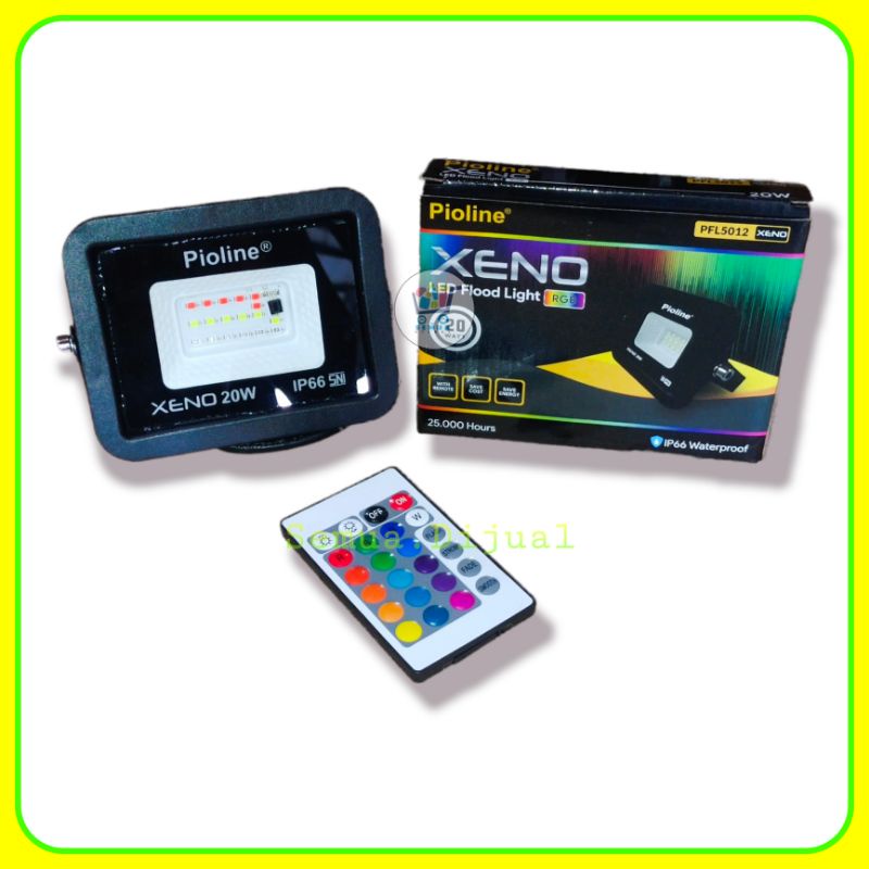 Lampu Sorot RGB 20watt Pioline Xeno 20Watt RGB Lampu Taman Lampu Sorot Nano Led Sorot Lampu Tembak F