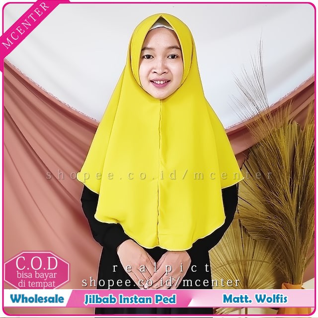 Jilbab Bergo Hamidah Wolfis | Bergo Sport Woolpeach Premium