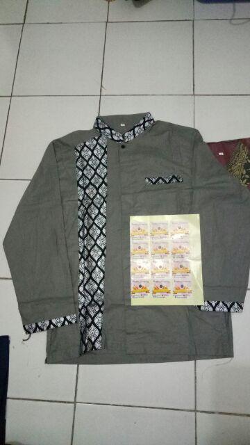 Bswart Batik Hrb026 Kenongo Hem Pendek Padi Pekalongan M L Xl Batik Pria Murah Modern Grosir Batik