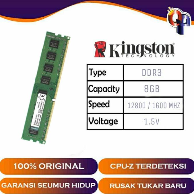 Kingston Longdimm 8Gb Ddr3 1600Mhz - Kvr16N11/8