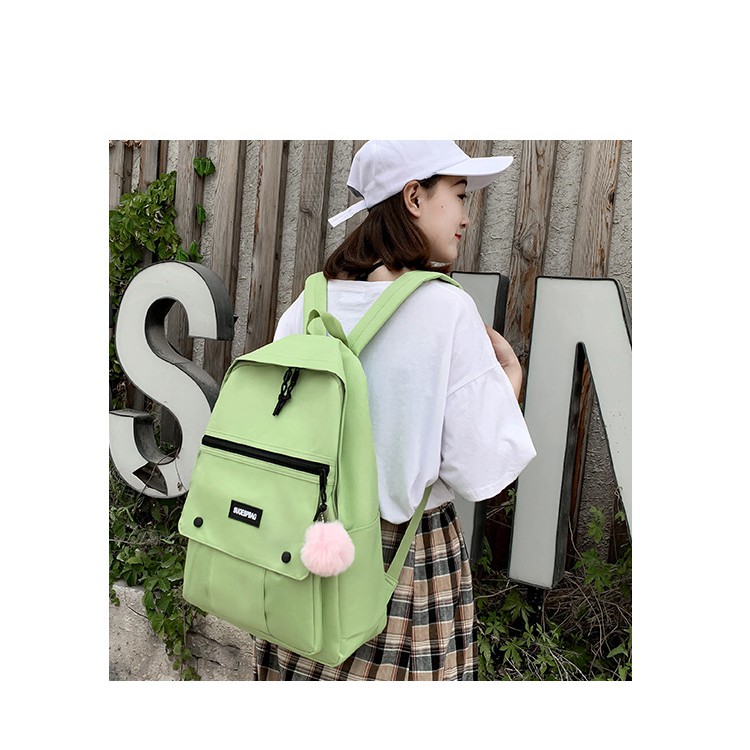 TB-59 tas sekolah kampus set 4 pcs ransel wanita import korea jepang besar backpack