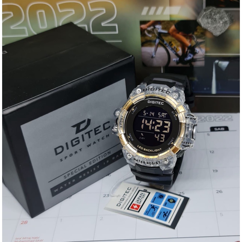 JAM TANGAN DIGITEC PRIA SPORT TYPE DG 5120 d50mm/ JAM TANGAN DIGITEC SPORT WATERESIST 10 BAR/ JAM TANGAN DIGITEC PRIA ORIGINAL STRAP RUBBER