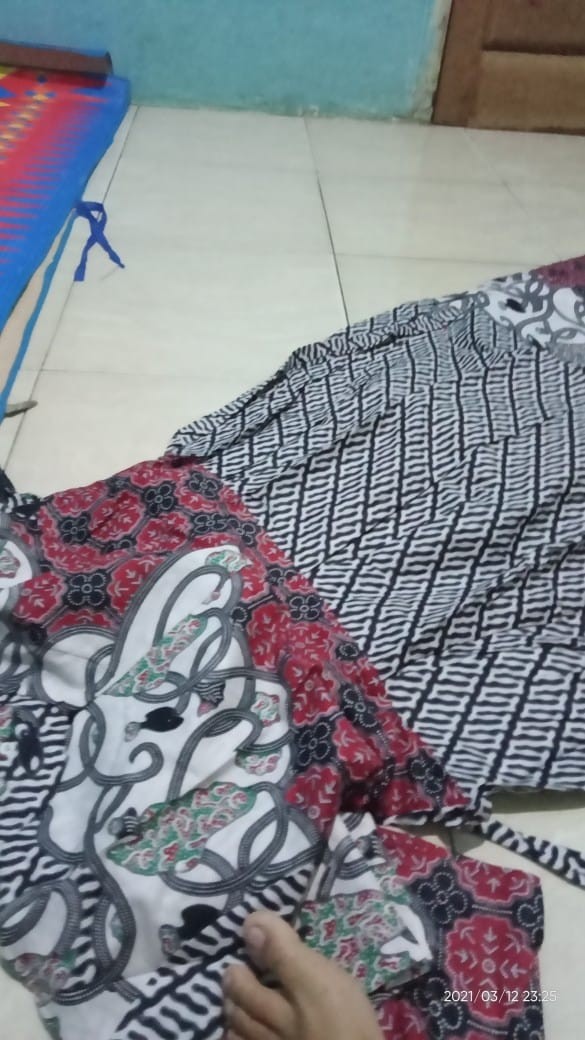 Batik Couple Keluarga Sania Ruffle Ori Ndoro Jowi Dnt Motif Morena
