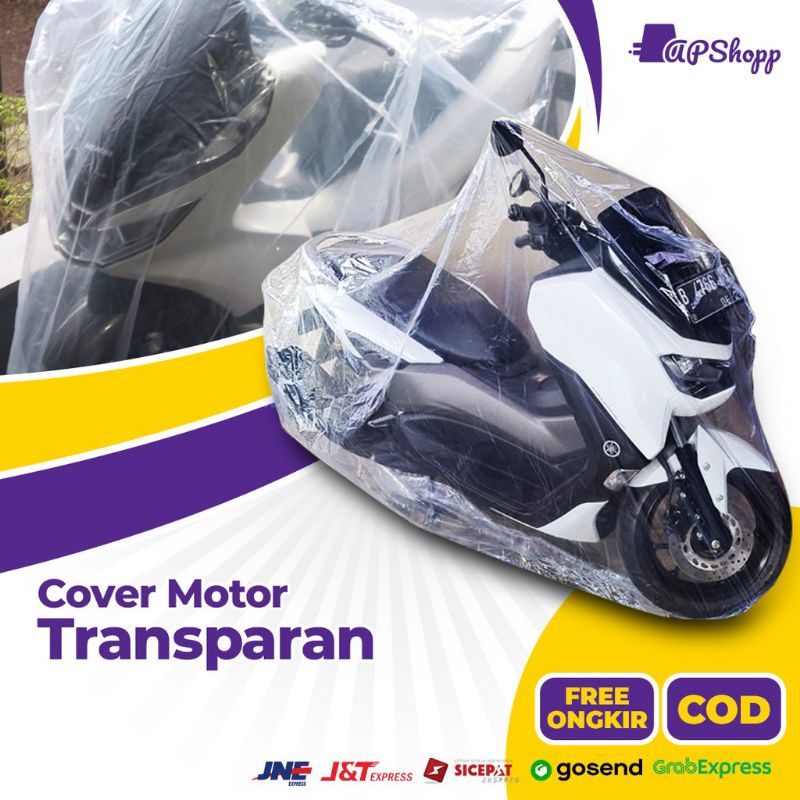 Cover Motor Transparan Plastik / Plastic Cover murah grosir